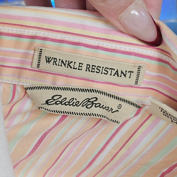 Eddie Bauer Womens Sleeveless Striped Button Down Shirt - Picture 9 of 9
